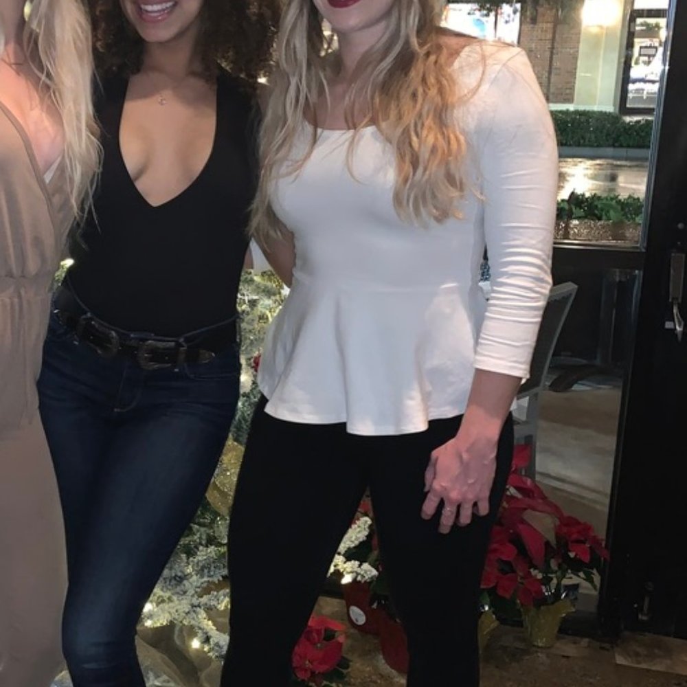 White Peplum Top